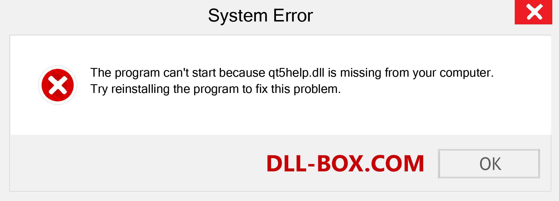  qt5help.dll file is missing?. Download for Windows 7, 8, 10 - Fix  qt5help dll Missing Error on Windows, photos, images